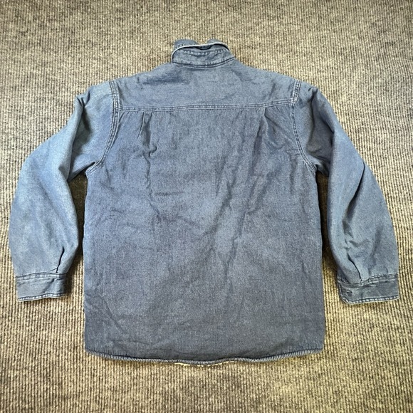 Wrangler Authentics Sherpa Lined Denim Shirt Jacket Men's Medium Blue Jean - Picture 13 of 14
